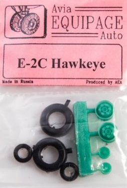 EQB-72072 1/72 E-2C колеса `Экипаж` (резиновые покрышки с протектором и смоляные диски)