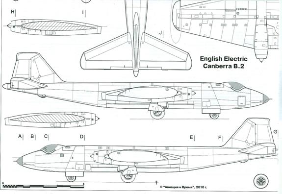 AVV-201006 Авиация и Время 2010 №6 English Electric Canberra (`Канберра`) - английский реактивный бомбардировщик, Chance Vought XF5U-1 - чертежи 1/72 ** SALE !! ** РАСПРОДАЖА !!