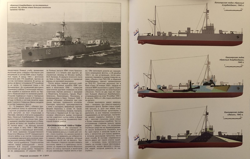 MKL-201902 Морская Коллекция 2019 №2 (№233) Канонерские лодки `Карс` и `Ардаган` (Автор -  Р.В. Лапшин)